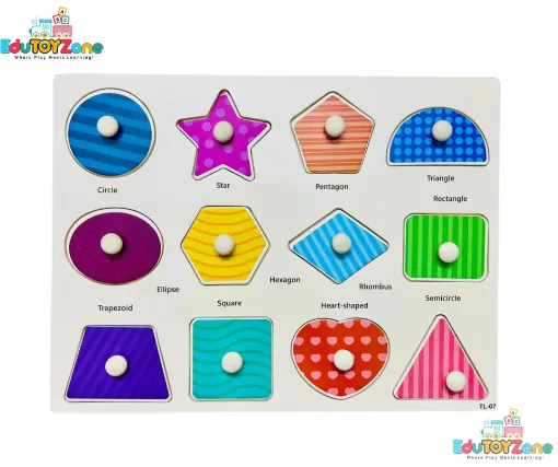 Picture of Matching Puzzle Wooden Pin Board - Shape (TL-07)