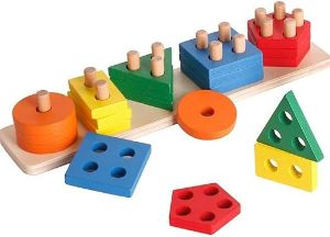 Shape Sorting and Stacking Puzzle Big - Premium