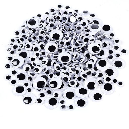 Picture of Movable eyeballs [black and white 12mm-5mm mixed pack of 100 pieces]