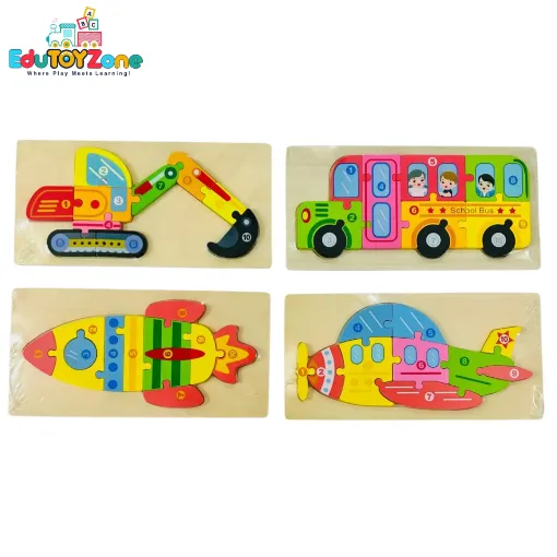 Picture of Wooden Number Puzzle Board