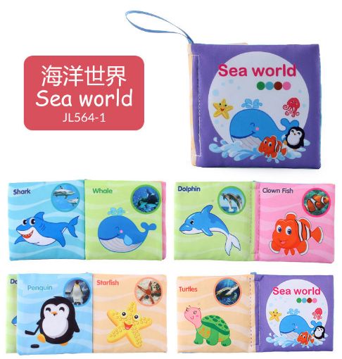 Picture of Sea World Learning Baby Cloth Book – Washable & Tear Resistant - JL564-1