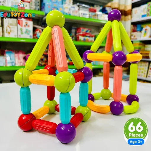 Picture of Magnetic Sticks STEM playing Set - 66 Pieces