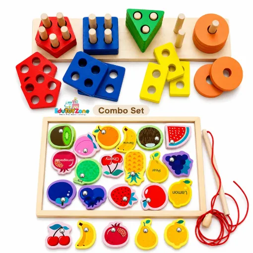 Picture of Lacing, Fishing & Shape Sorting - Combo Set