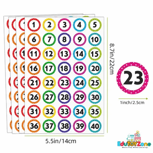 Picture of Number Dot Sticker 2.5cm (5 page)