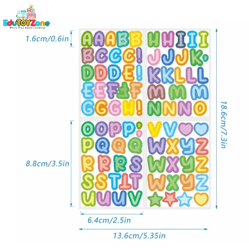 Picture of Colorful Letter Stickers (2Pcs)