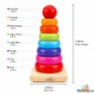Picture of Wooden Rainbow Tower Large