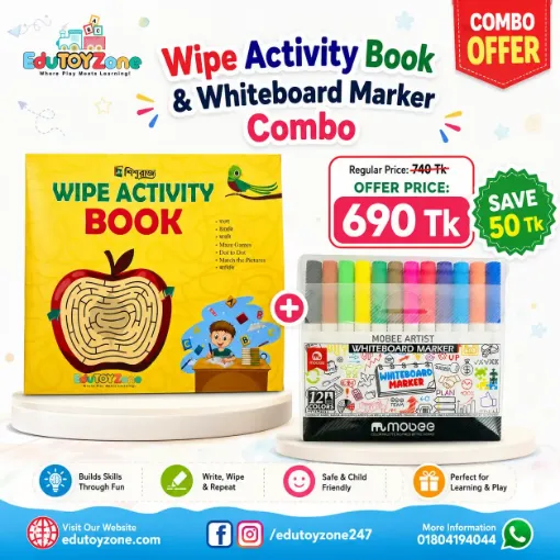 Picture of Wipe activity book & White Board Marker -(Combo)