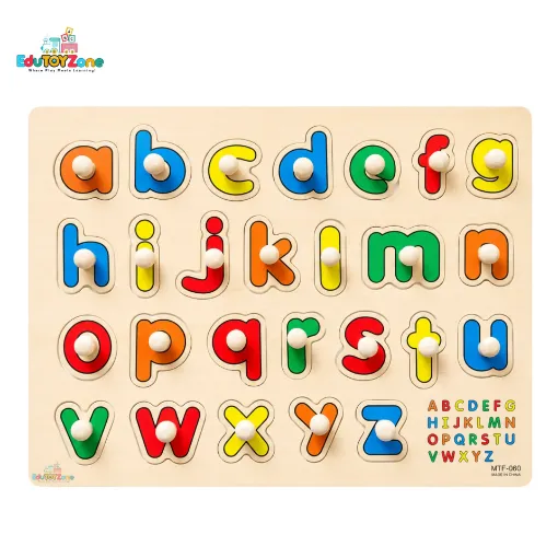 Picture of Alphabet Puzzle Lower Case With Wooden Pin (abcd) MTF-060