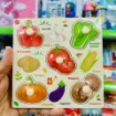 Picture of Matching Puzzle Wooden Pin Board -Vegetables (Mini Size)