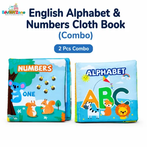 Picture of English Alphabet & Numbers Cloth Book (Combo)