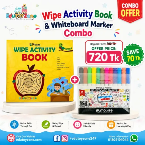 Picture of Wipe activity book & White Board Marker -(Combo)