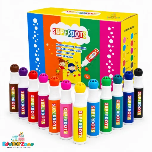 Picture of 12 Colors Dot Marker - 40 ml