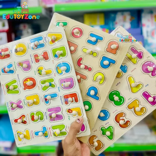 Picture of Alphabet & Number Puzzle PIN Board - Combo