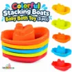Picture of Colorful Stacking Boats Baby Bath Toy (5 pcs)