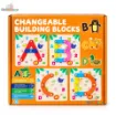 Picture of Wooden Changeable Building Blocks – Letters, Numbers & Shapes