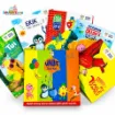Goofi Value Series – English Moral Story Books (5 Pcs) showing five colorful illustrated children's books: Tui the Learning Prince, Erik the Ektara, Beni the Sweet Syrup, Octopus Oliza's Wish and My Eagle Family, with the Value Series box.