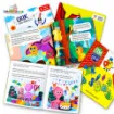 Goofi Value Series – English Moral Story Books (5 Pcs) showing open inside pages of Tui the Termite Prince and Octopus Oliza’s Wish with English story text, colorful illustrations, and other books from the series.