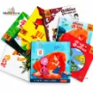 Goofi Borno Golpo 1 (বর্ণগল্প ১) – 6 Books Set featuring six colorful illustrated Bengali children's storybooks with Bangla titles, animal characters and imaginative stories focused on values and ethics.