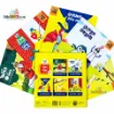 Goofi Borno Golpo 2 (বর্ণগল্প ২) – 5 Books Set showing five colorful illustrated Bengali children's storybooks alongside the yellow back cover displaying all five book covers, story themes and barcode.