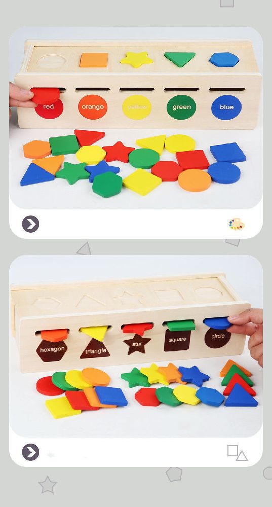 Colouring Sorting Box Wooden Shape and Color Sorting Box | EdutoyZone | Where Play Meets ...